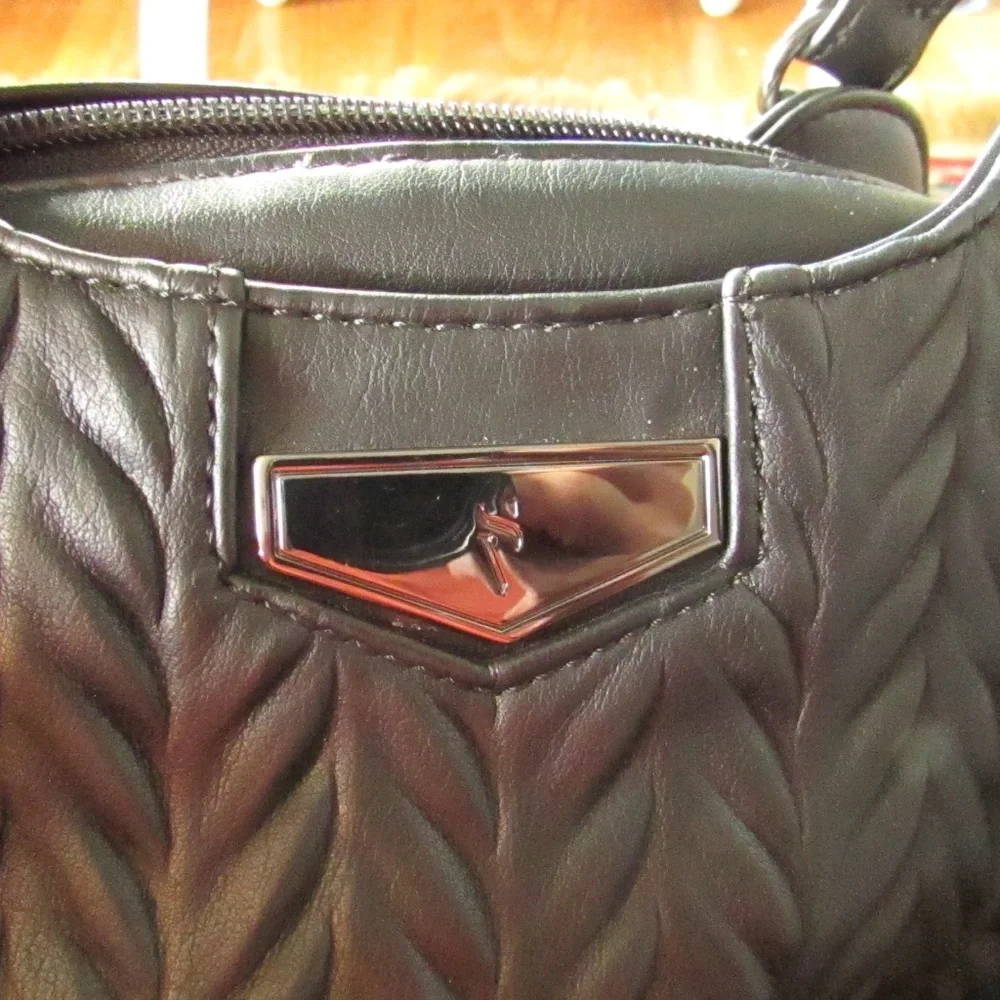 Simply Vera Vera Wang Quilted Black Satchel or Shoulder Bag